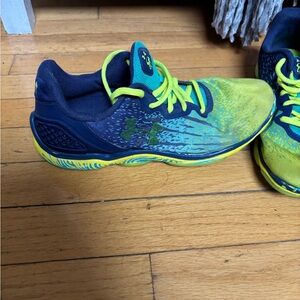 Under Armour Women’s Navy and Lime Sneakers